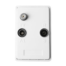 Antenneudtag radio/TV/data hvid